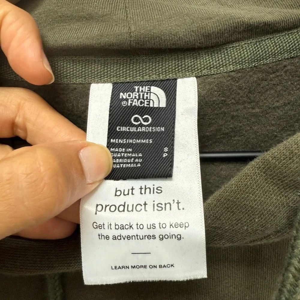 The North Face Olive Green‎ Hoodie Pullover Sweatshirt Mens Size S Small